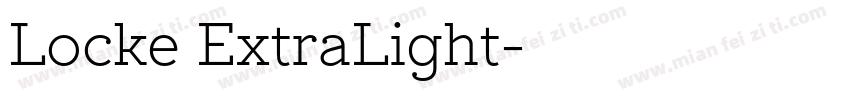 Locke ExtraLight字体转换
